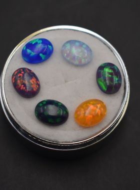 椭圆形欧泊石麦一点澳宝