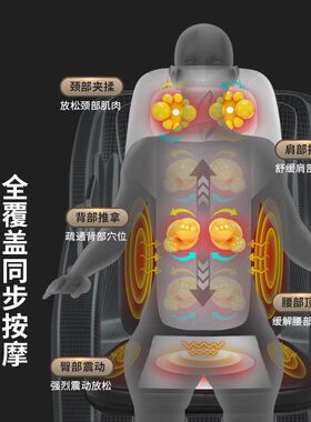 奥克斯按摩器全身背部腰部颈椎臀部多功能靠垫肩颈揉捏按摩仪家用