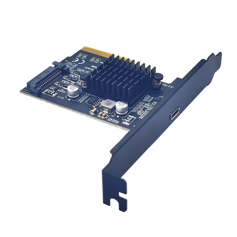 USB3.2扩展卡ASM3242 GEN2x2 20Gbps PCI-E 4X转TYPE-C前置TYPE-E - 图3