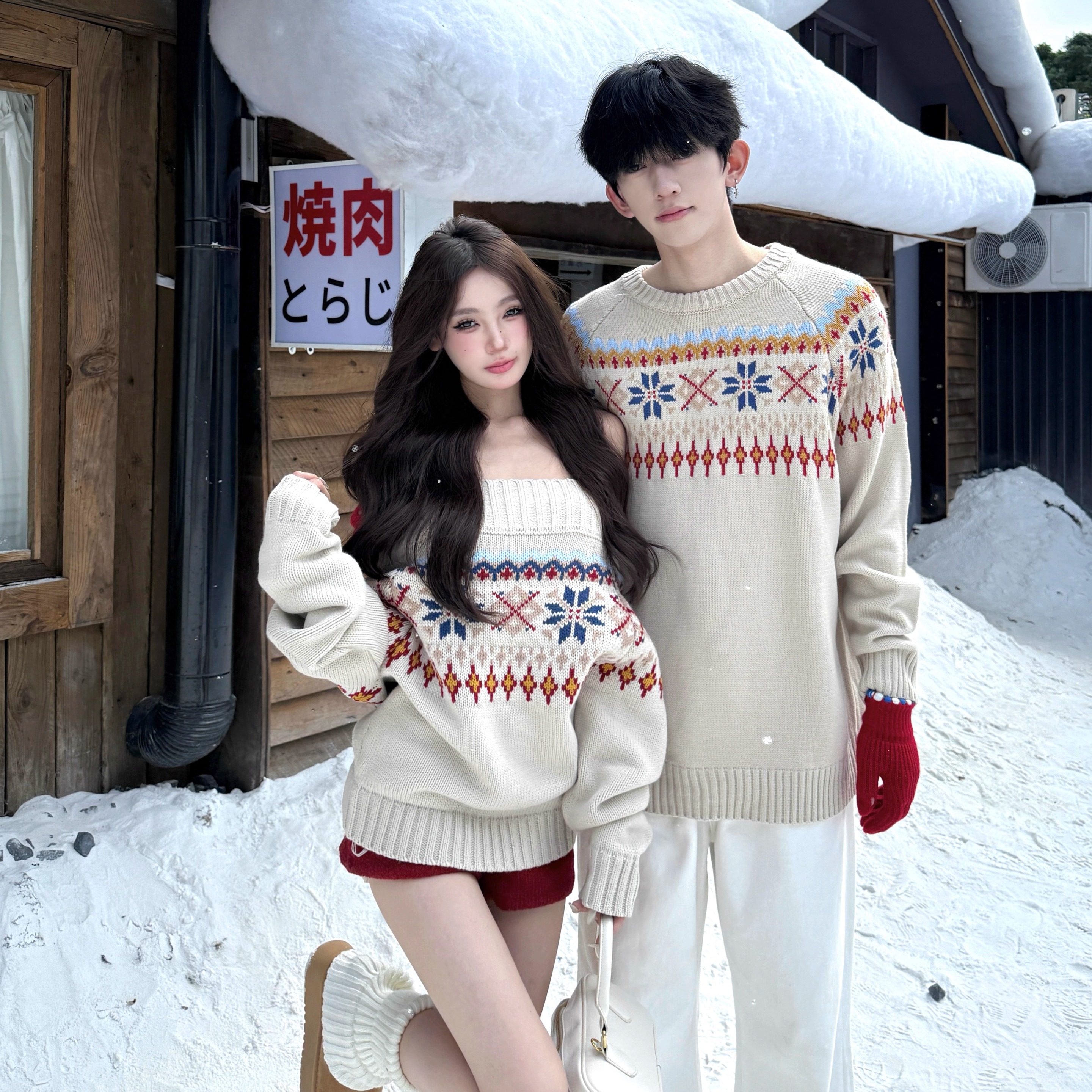 情侣装秋冬2025新款ins超火毛衣男女韩版宽松法式针织衫外套潮牌,淘宝优惠券,粉丝福利购,淘宝优惠卷