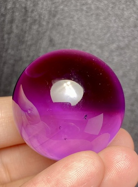 天然紫水晶球巴西老矿原石挂件33毫米大单珠紫罗兰色紫蓝发晶蝴蝶