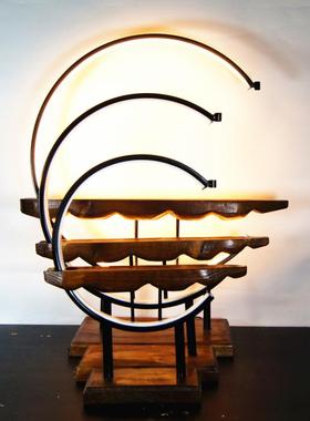 LED灯室内工艺品实木底座