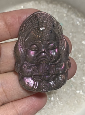 拉长石吊坠大象神宝宝