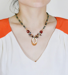 鸿澜原创手工天然奥地利水晶项链