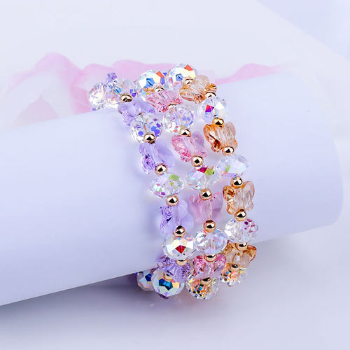 鸿澜奥地利紫水晶手链女手串女生七彩串珠珠子琉璃转运高级感情侣 - 图2