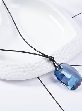 水晶甜美风百搭学生配饰吊坠项链