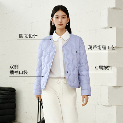 艾莱依早春轻薄羽绒服女士