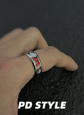 PDSTYLE暗黑风嗜红血液戒指
