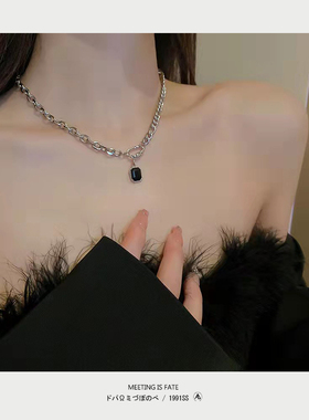 合金水晶女独特设计锁骨链
