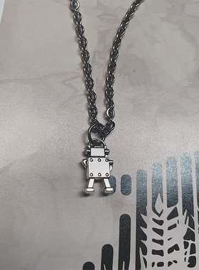 自制爱心机器人蒸汽波INS项链