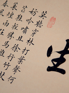 一蓑烟雨任平生定风波书法字画真迹中式茶馆书房客厅挂画装饰画a