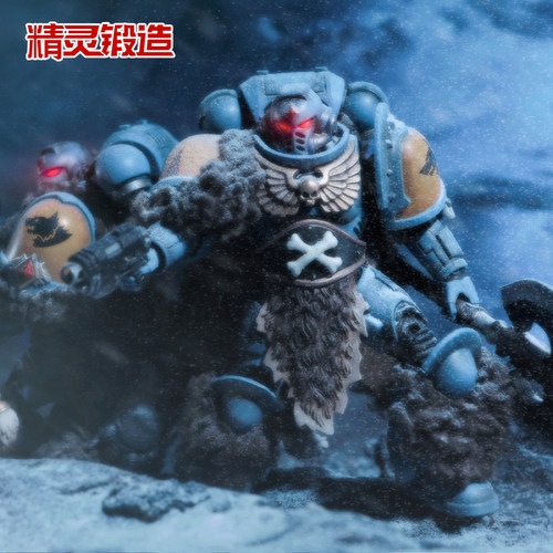 精灵锻造 现货 暗源 战锤40k  太空野狼 利爪小队 首领  披风套装 - 图0