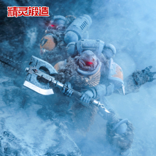 精灵锻造 现货 暗源 战锤40k  太空野狼 利爪小队 首领  披风套装 - 图2