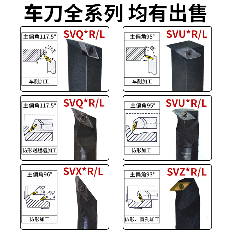 S16Q-SVUCR16数控内孔车刀杆S20R/S25S/S32T-SVUCR16/SVUCR1195度 - 图1