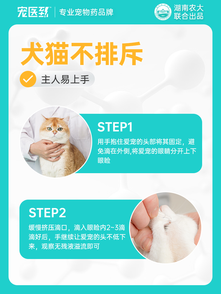 猫咪专用眼药水狗狗眼睛发炎流泪猫鼻支宠物滴眼液抗菌消炎泪痕液 - 图3