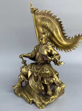 客厅关公铜像摆件纯铜招财