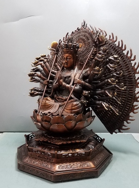 纯铜明清古典佛堂客厅摆件