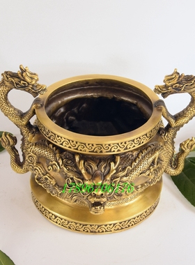 龙香炉摆件盛世天工黄铜