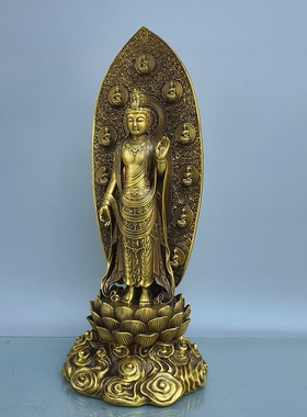 黄铜新古典佛堂观音铜像