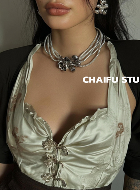 欧美夸张液态金属夸张项链