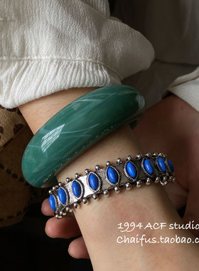 中古民族风仿松石手镯