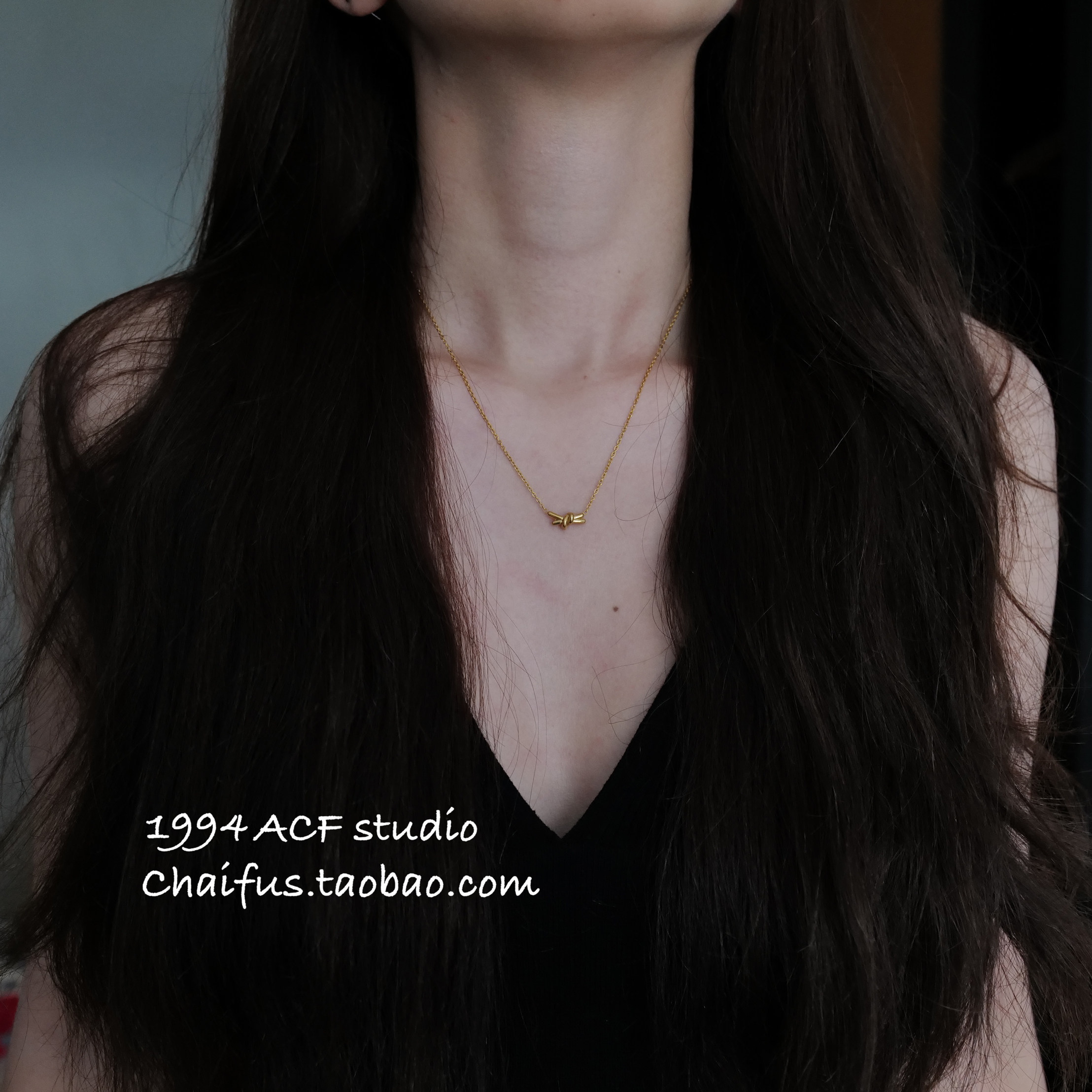 柴夫工作室/X481 港风复古不规则扭结项链简约清冷感百搭小众细链,淘宝优惠券,粉丝福利购,淘宝优惠卷