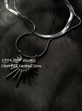 INS冷淡风太阳花双层叠戴蛇骨链