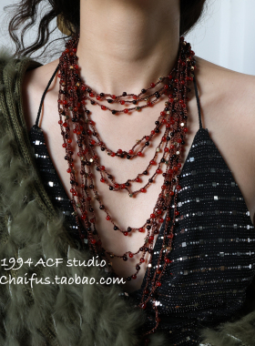 复古波西米亚多层叠戴项链