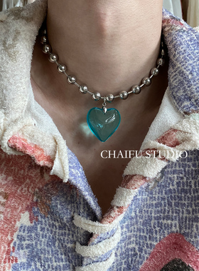 亚克力吊坠土酷Y2K辣妹中性项链