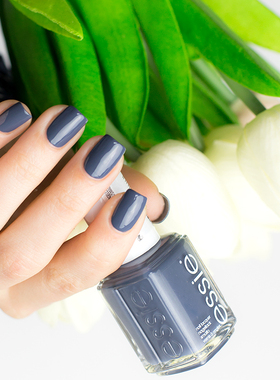 essie指甲油女雾霾蓝脚趾显白685牛仔蓝toned down蓝色免烤不可剥