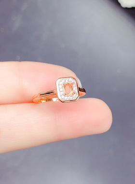 925银时尚镶嵌气质椭圆形百搭