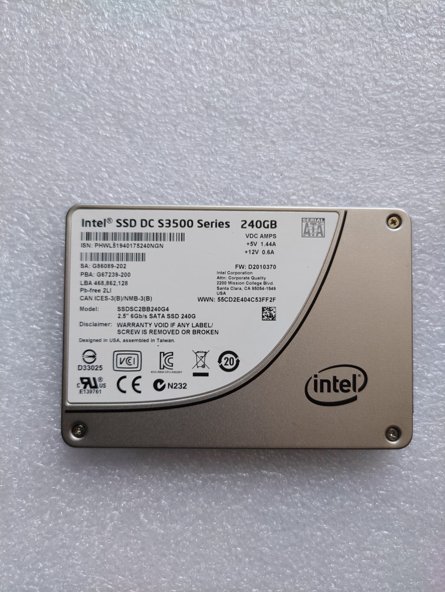 Intel/英特尔 S3500 S3510 S5320 240G 480G 固态硬盘企业级SSD - 图1