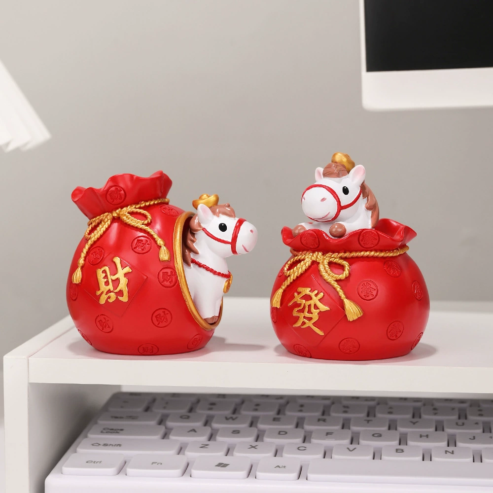 新款2026马年袋袋有钱小马摆件装饰品马年家居桌面喜庆新年礼品的,淘宝优惠券,粉丝福利购,淘宝优惠卷