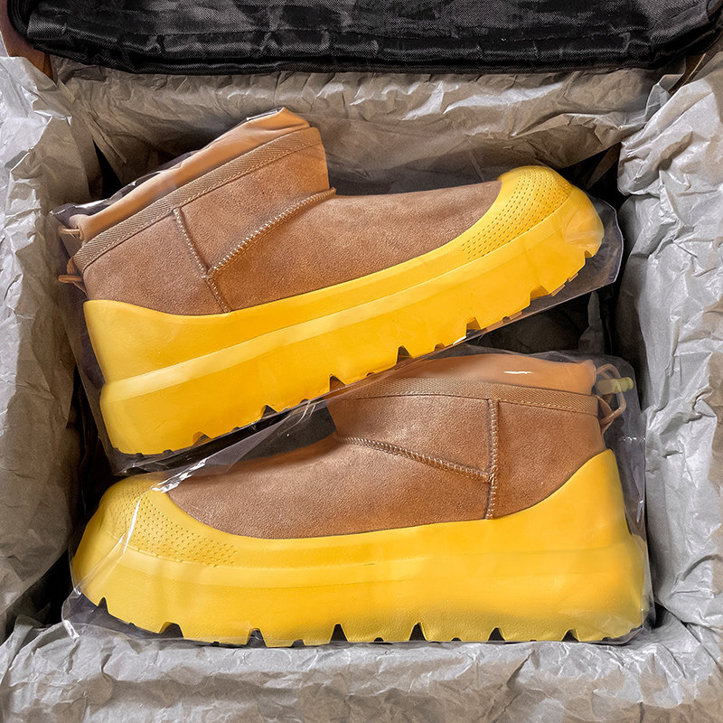 桑坡纯羊皮毛一体塔斯曼雪地靴男款冬季保暖加绒加厚东北棉鞋厚底,淘宝优惠券,粉丝福利购,淘宝优惠卷