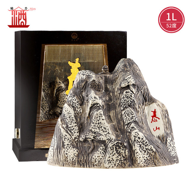 Taishan brand 52% 1L strong-flavor liquor in gift box