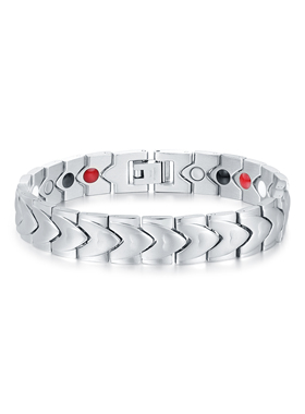 磁疗能量平衡运动钛钢防静电手环