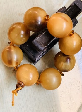 藏式正品天然牦牛角25mm30mm金丝