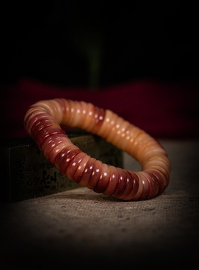 满血骆驼骨切片珠手串男士款高档