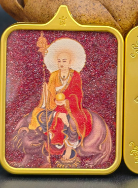 地藏朱砂唐卡吊坠男女护身项链挂