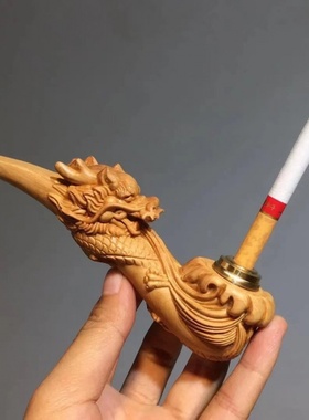 小叶紫檀香太行崖柏水烟斗两用过