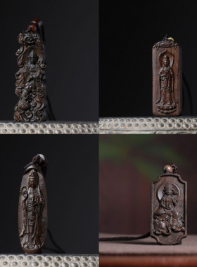 工厂直销名贵沉香木观音手工款吊
