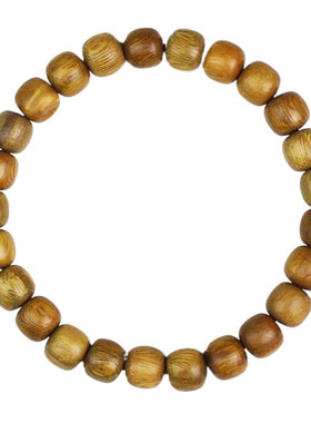 绿檀手串单圈桶珠7*8MM男女情侣