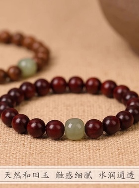 巴度高级感紫檀手串女生黑檀木佛