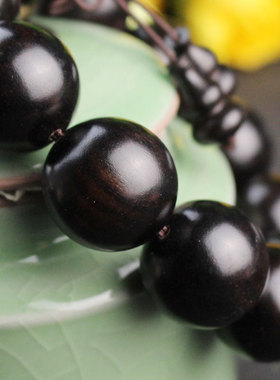 厂家批发黑檀手串黑黄檀紫光檀佛