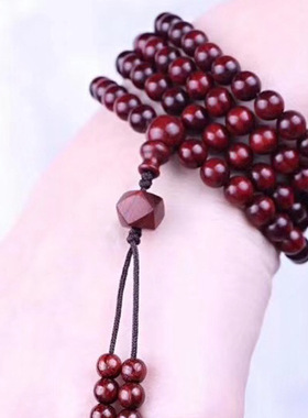 高级感小叶紫檀木八灵珠手串持简