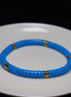 藏式湖北十堰绿松石高瓷秦古蓝隔