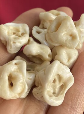 天然猪惊骨散珠手工打磨去棱角文