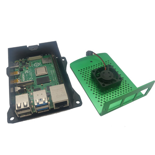 树莓派4代外壳金属铝合金4B风扇散热Raspberry Pi 4主板盒子配件 - 图1