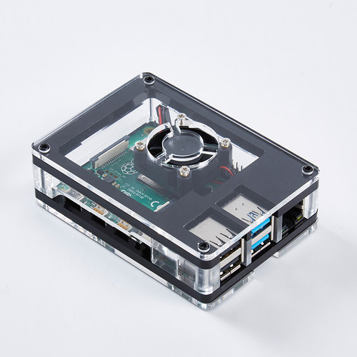树莓派4B主板外壳亚克力壳子散热Raspberry pi4代兼容风扇散热片 - 图3