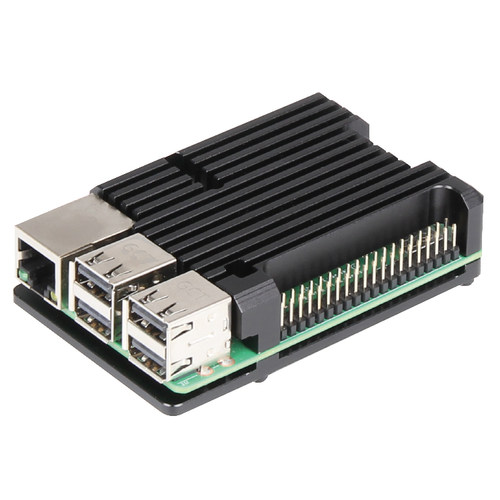 树莓派主板外壳盒子RaspberryPi3代b型2b/3b+铝合金散热壳子配件 - 图1